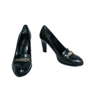 Lauren RL Women's 6.5 Black Pull On Casual Heels